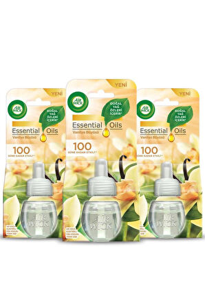 Air Wick Elektrikli Oda Kokusu Yedek Şişe Vanilya Büyüsü - Esansiyel Yağlar Içerir x 3