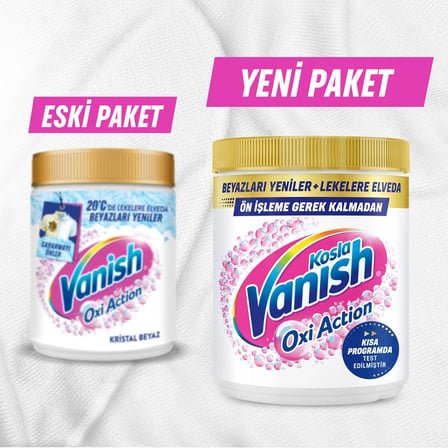 Vanish Oxi Action Kristal Beyaz Güçlendirici ve Leke Çıkarıcı 970 gr