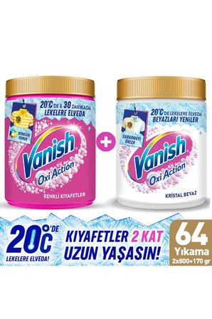 Vanish Oxi Toz Renkli 970 gr + Beyaz 970 gr 