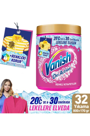 Vanish Oxi Toz Renkli 970 gr + Beyaz 970 gr 