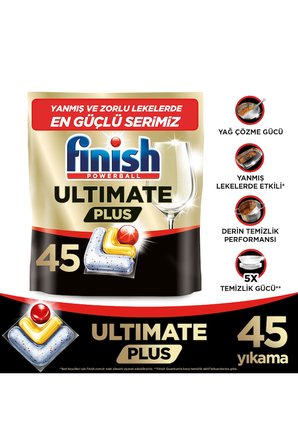 Ultimate Plus Bulaşık Makinesi Deterjanı Kapsül Tablet Limon 45 Adet