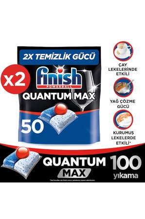 Quantum Max Bulaşık Makinesi Deterjanı Kapsül Tablet 100 Adet (2x50)