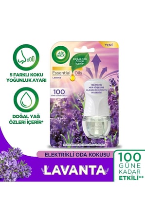 Elektrikli Oda Kokusu Set ( 1 KIT Temizliğin Esintisi +1 KIT Lavanta + 4 Çeşit Yedek)