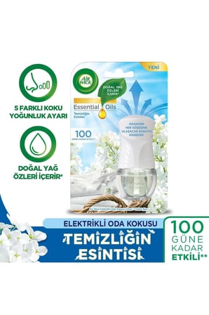 Elektrikli Oda Kokusu Set ( 1 KIT Temizliğin Esintisi +1 KIT Lavanta + 4 Çeşit Yedek)