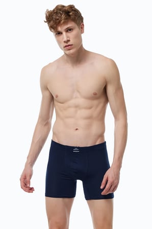 Erkek 3 lü Lacivert Premium Collection Modal Uzun Boxer 3M250