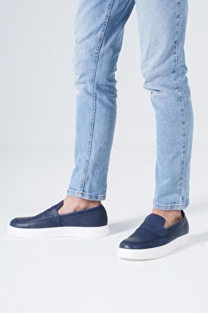 Hakiki Deri Erkek Loafer Casual Sneaker Spor Ayakkabı