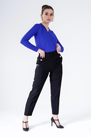 Hakiki Deri Kadın Topuklu Ayakkabı Sivri Burunlu