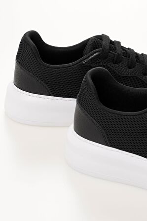 Hakiki Deri Erkek Fileli Sneaker Spor Ayakkabı Bağcıklı