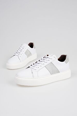 Hakiki Deri Erkek Süet Detaylı Bağcıklı Casual Sneaker