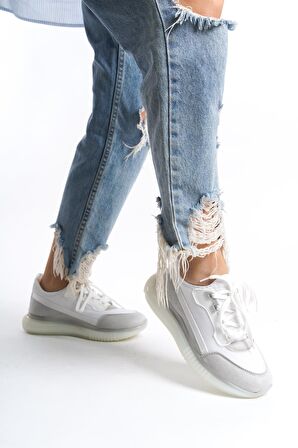 Kadın Sneaker Jel Taban Bağcıklı Rahat Günlük Spor Ayakkabı