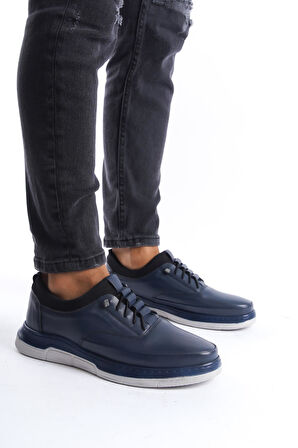 Erkek Hakiki Deri Scuba Detaylı Akıllı Bağcıklı Günlük Rahat Taban Ayakkabı