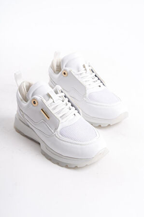 Kadın Rahat Taban Sneaker Bağcıklı Trend Günlük Tam Kalıp Spor Ayakkabı