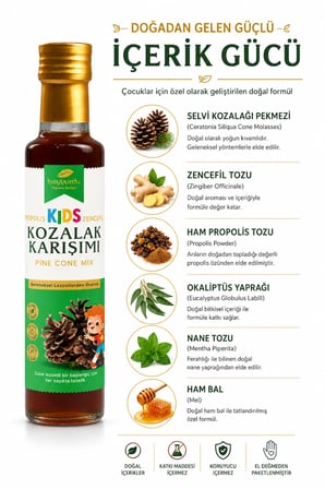 Çocuk Kozalak Şurubu Beyyurdu Zencefilli Propolisli