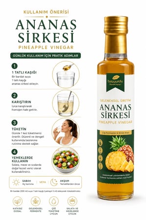 Ananas Sirkesi Beyyurdu Geleneksel Fermente Katkısız Doğal Sirke