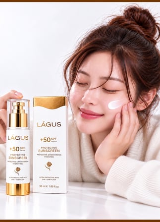 Güneş Kremi LÁGUS SPF 50+ UVA/UVB Suya Dayanıklı Koruyucu Bakım
