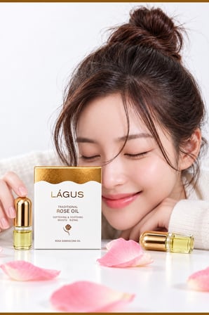 Saf Gül Yağı LÁGUS Rosa Damascena Premium Doğal Aromaterapi Yağı 