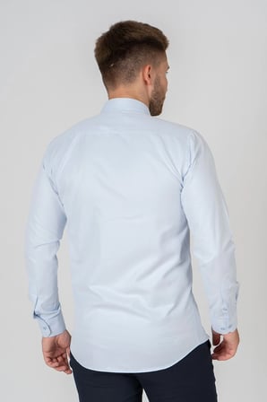 White Stone Verona G186  Pamuklu Regular Fit Düz Gömlek Buz Mavisi