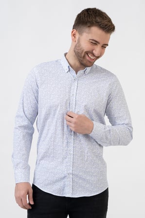 White Stone Oviedo G2308 Regular Fit Pamuklu Likralı Gömlek Desenli