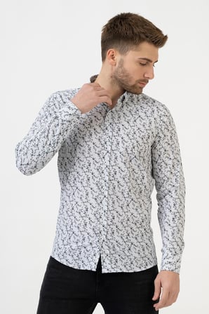 White Stone Cuenca G2320 Regular Fit Pamuklu Gömlek Desenli