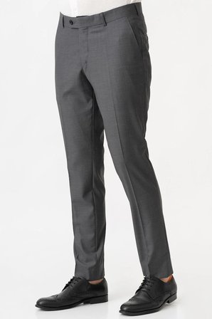 White Stone Caserta P1001 Slim Fit Düz Kumaş Pantolon Antrasit