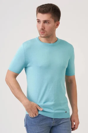 White Stone San Diego 15289 Slim Fit Sıfır Yaka T-shirt Mint
