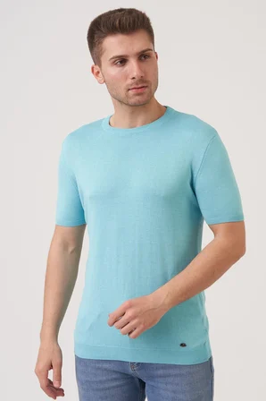 White Stone San Diego 15289 Slim Fit Sıfır Yaka T-shirt Mint