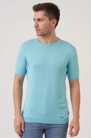 White Stone San Diego 15289 Slim Fit Sıfır Yaka T-shirt Mint