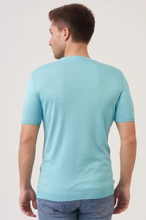 White Stone San Diego 15289 Slim Fit Sıfır Yaka T-shirt Mint