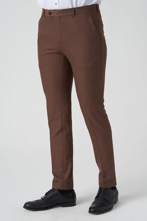 White Stone Alverca do Ribatejo P1028 Slim Fit Kumaş Pantolon Kahve 