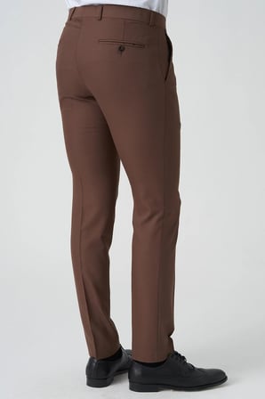 White Stone Alverca do Ribatejo P1028 Slim Fit Kumaş Pantolon Kahve 