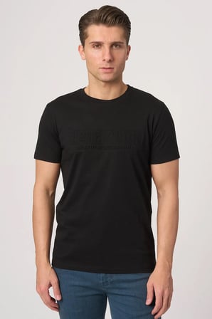 WHİTE STONE  2025-Y  3193  BİSİKLET YAKA TSHIRT    SİYAH