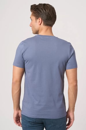 WHİTE STONE  2025-Y  3076  BİSİKLET YAKA TSHIRT    İNDİGO