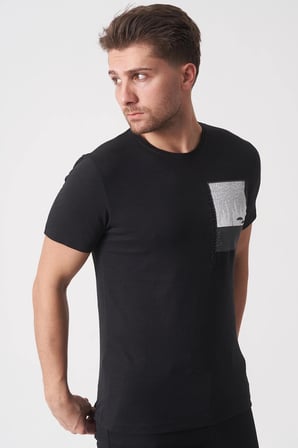 White Stone Brasília 3148 Slim Fit Pamuklu Likralı Bisiklet Yaka T-Shirt  Siyah