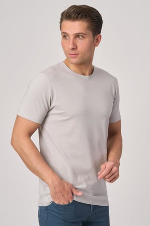 WHİTE STONE  2025-Y  3155  BİSİKLET YAKA TSHIRT    TAŞ