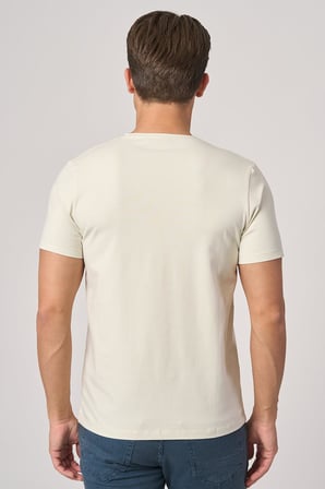 WHİTE STONE  2025-Y  2576  BİSİKLET YAKA TSHIRT    FİL DİŞİ