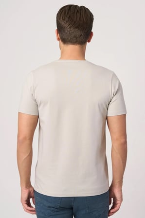 WHİTE STONE  2025-Y  2576  BİSİKLET YAKA TSHIRT    GÜMÜŞ