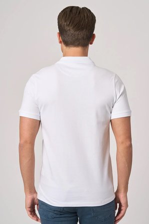 WHİTE STONE  2025-Y  3225-Y POLA YAKA TSHIRT    BEYAZ