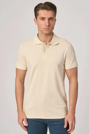 WHİTE STONE  2025-Y  3225-Y POLA YAKA TSHIRT    TAŞ