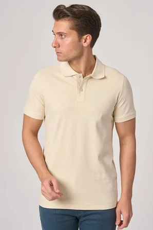 WHİTE STONE  2025-Y  3225-Y POLA YAKA TSHIRT    TAŞ