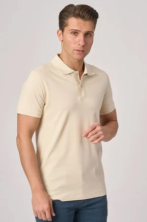 WHİTE STONE  2025-Y  3225-Y POLA YAKA TSHIRT    TAŞ