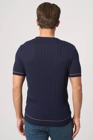 WHİTE STONE  2025-Y  25050 O YAKA FİTİLLİ TSHIRT    LACİ
