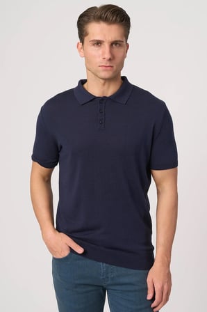 WHİTE STONE  2025-Y  25251 POLA YAKA DÜG.BASIC  TSHIRT    LACİ