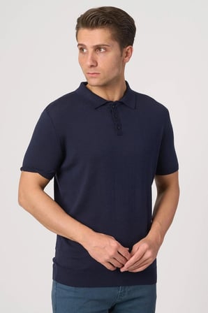 WHİTE STONE  2025-Y  25251 POLA YAKA DÜG.BASIC  TSHIRT    LACİ