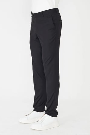 Siyah Modern Kesim Kumaş Pantolon