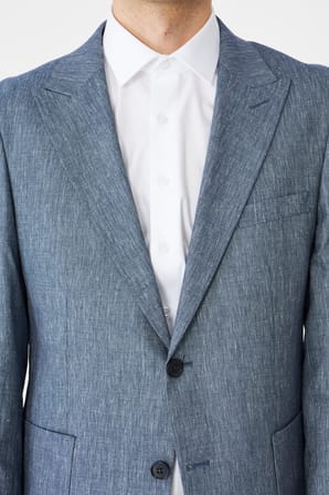 Mavi Dokulu Yazlık Modern Slim Fit Takım Elbise