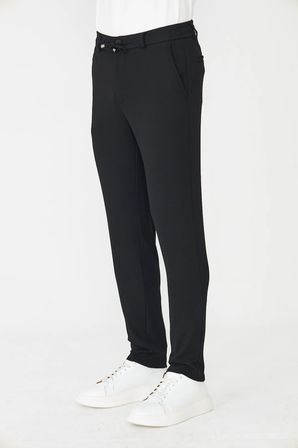 Siyah Smart Casual Modern Kesim Erkek Jogger Pantolon