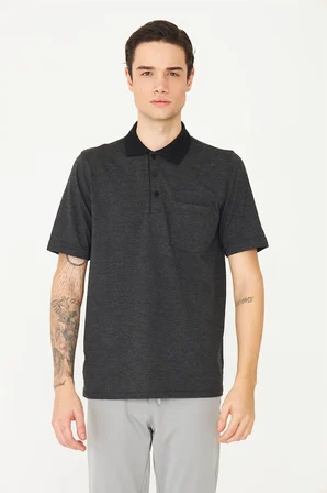 Siyah Polo Yaka T-Shirt 