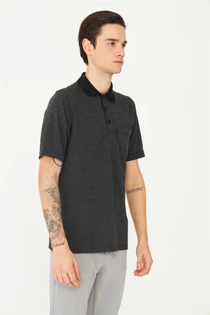 Siyah Polo Yaka T-Shirt 
