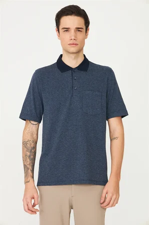 Lacivert Polo Yaka T-Shirt 