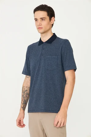 Lacivert Polo Yaka T-Shirt 